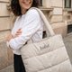 Gepersonaliseerde shopper tas - Beige - Puffy stijl