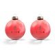 Kerstbal met naam - Rood - 2 stuks