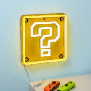 Super Mario Question Block neon muurlamp