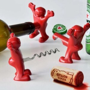 Happy Man Set - Kurkentrekker Flesopener Flessenstop