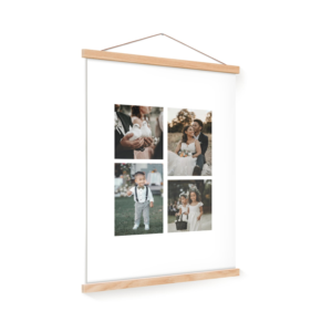 Gepersonaliseerde poster met houten posterhanger 40x60