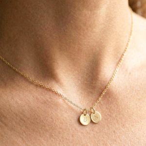 Initialen ketting - Rondje - Goud - 2 st