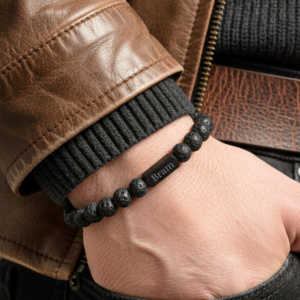 Lava armband graveren - M - 8mm