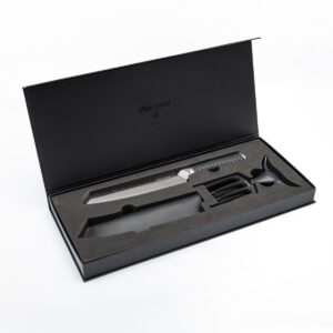 Black Pearls Gift Box - Luxe Damascus Mes & Vleesvork - BBQ Cadeau