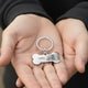 Gepersonaliseerde fotosleutelhanger - Bot - Zilver