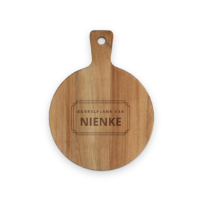 Borrelplank graveren - Teak - S