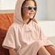Kinderponcho met naam - 6/12 jaar - Roze
