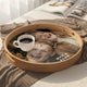 Rond dienblad bedrukken - Houtlook - 40 cm