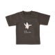 Baby shirt bedrukken - Korte mouw - Antraciet - 74/80