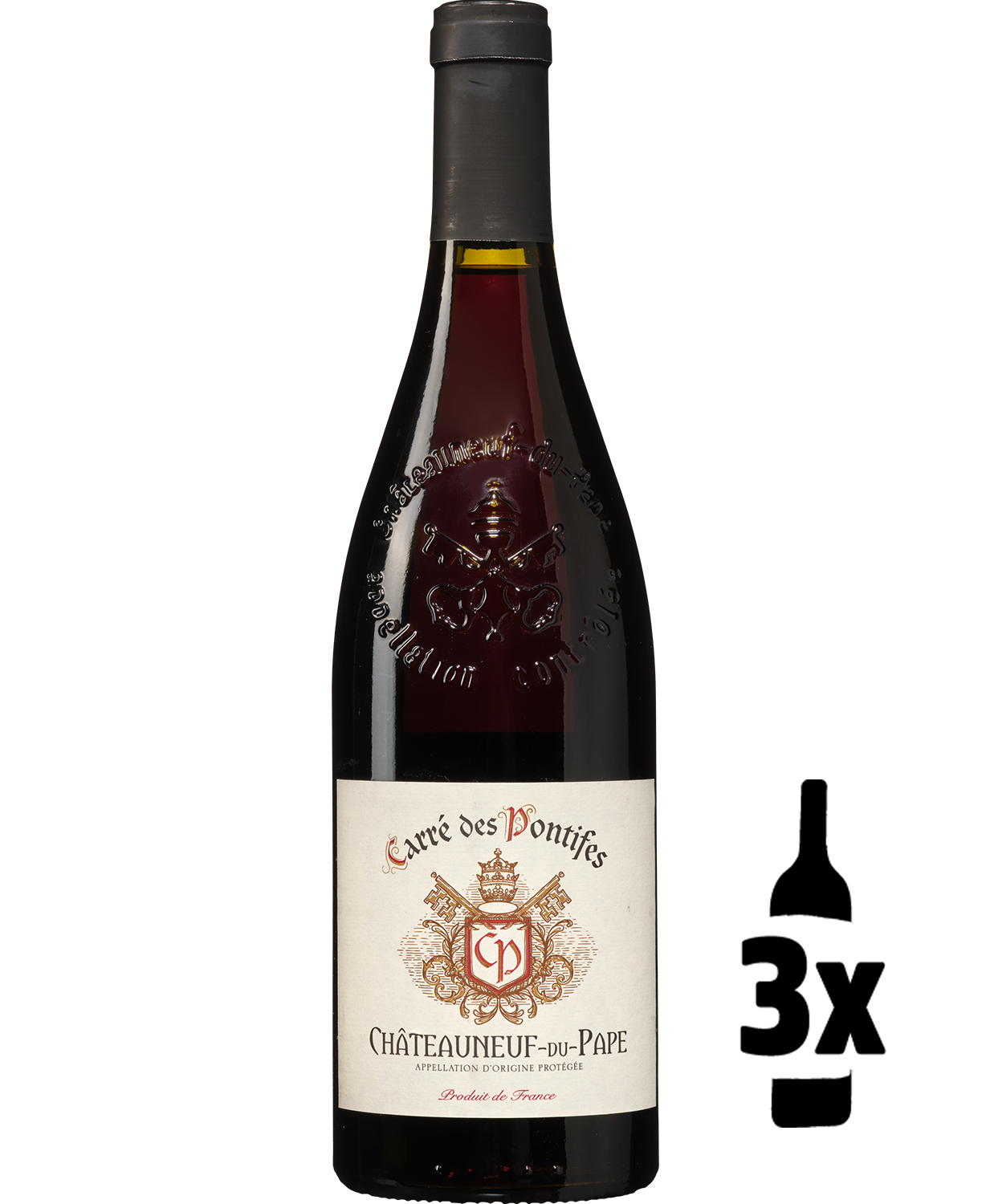 3 flessen Carre des Pontifes Châteauneuf-du-Pape Probeerpakket 1 3 flessen Carre des Pontifes Châteauneuf-du-Pape Probeerpakket