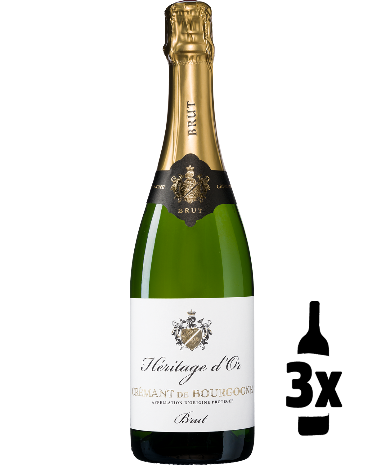 3 flessen Heritage d'Or Crémant de Bourgogne Brut Probeerpakket 1 3 flessen Heritage d'Or Crémant de Bourgogne Brut Probeerpakket