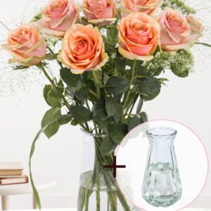 Geboorteboeket baby + gratis glasvaas Evita