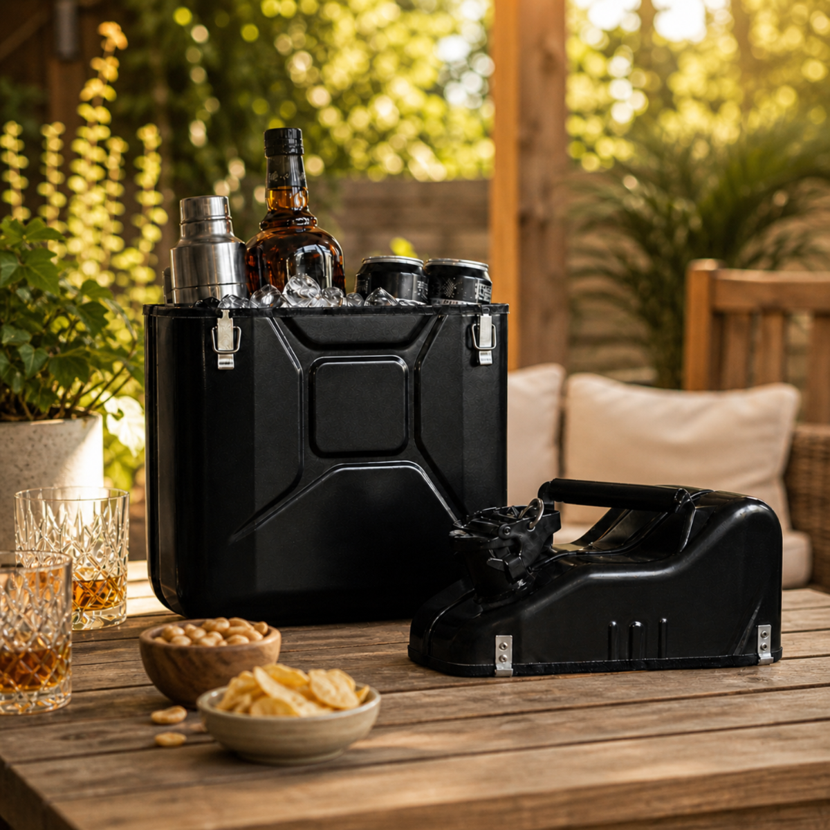 Jerrycan Giftbox 10L - Zwart - Unieke Opbergdoos - Exclusief drank - Origineel cadeau - Opbergoplossing 1 Jerrycan Giftbox 10L - Zwart - Unieke Opbergdoos - Exclusief drank - Origineel cadeau - Opbergoplossing