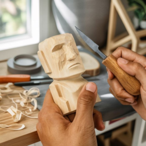 Moai Wood Carving Kit - DIY Cadeau - Inclusief Gereedschap