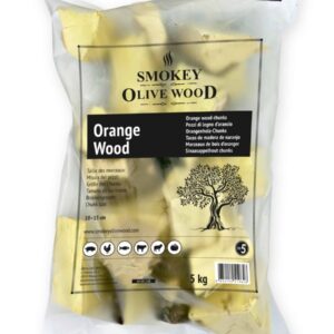 SOW Sinaasappelhout Chunks Nr5 - Intens Aroma - Langdurig Brandend - 5 kg