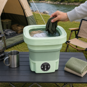 Opvouwbare Mini-Wasmachine - Groen - Draagbaar - 6.5L