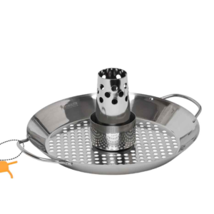 Chicken Roaster met Groentepan - 36 x 13,5 cm RVS - Perfecte Kiphouder voor BBQ - Monolith