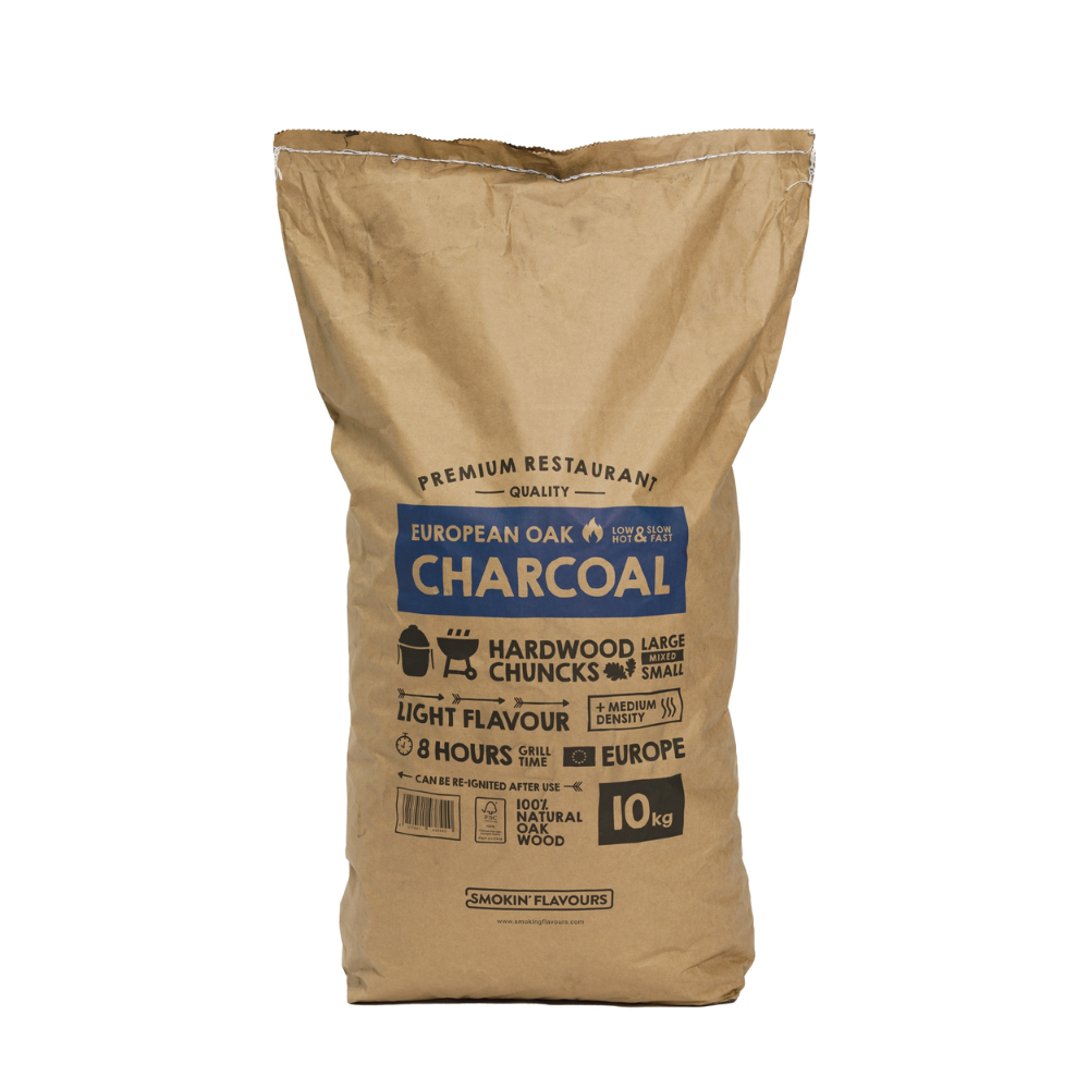 Smokin' Flavours Houtskool European Oak 10 kg - Premium Kwaliteit voor Authentieke BBQ Smaak 1 Smokin' Flavours Houtskool European Oak 10 kg - Premium Kwaliteit voor Authentieke BBQ Smaak