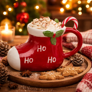 Kerstmok Kerstlaars - 300 ml - Keramiek - Feestelijk Cadeau