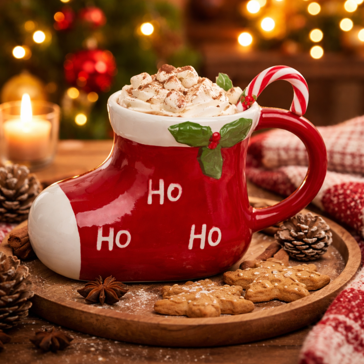 Kerstmok Kerstlaars - 300 ml - Keramiek - Feestelijk Cadeau 1 Kerstmok Kerstlaars - 300 ml - Keramiek - Feestelijk Cadeau