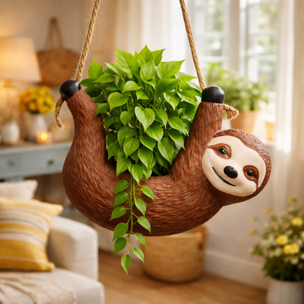 Sloth Planter - 200 ml - Hangende Bloempot - 25 cm 1 Sloth Planter - 200 ml - Hangende Bloempot - 25 cm