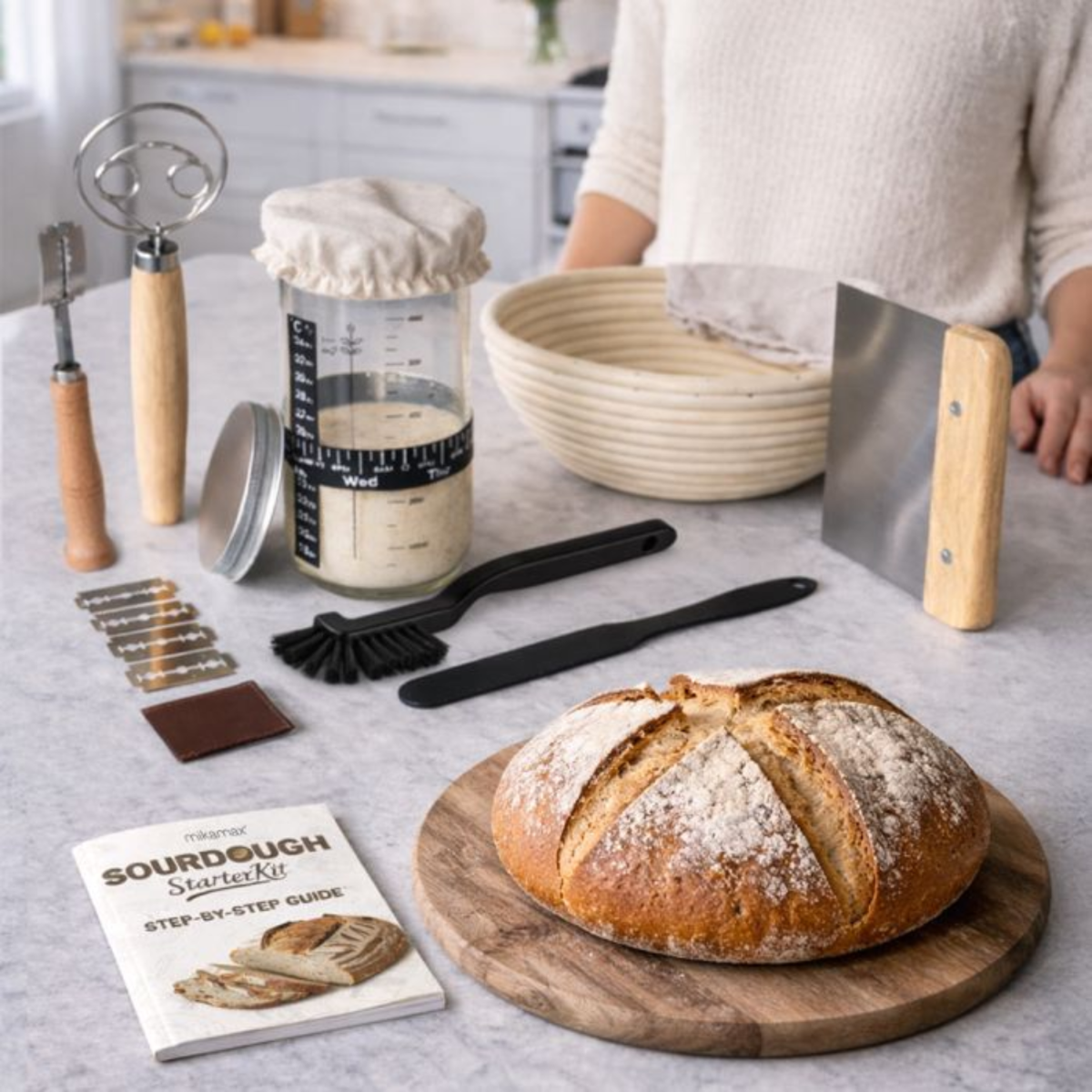 Sourdough Starter Kit - Broodmaak Set - Incl Accessoires 1 Sourdough Starter Kit - Broodmaak Set - Incl Accessoires