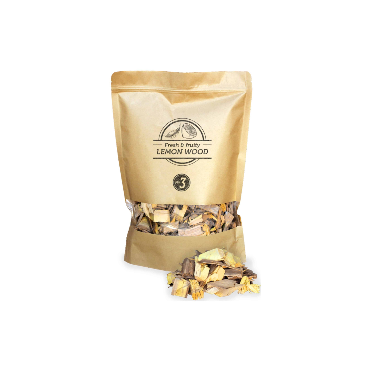 SOW Citroenhout Rookchips Nr3 - Krachtige Rookaroma - Grote Verpakking - 1,7 L