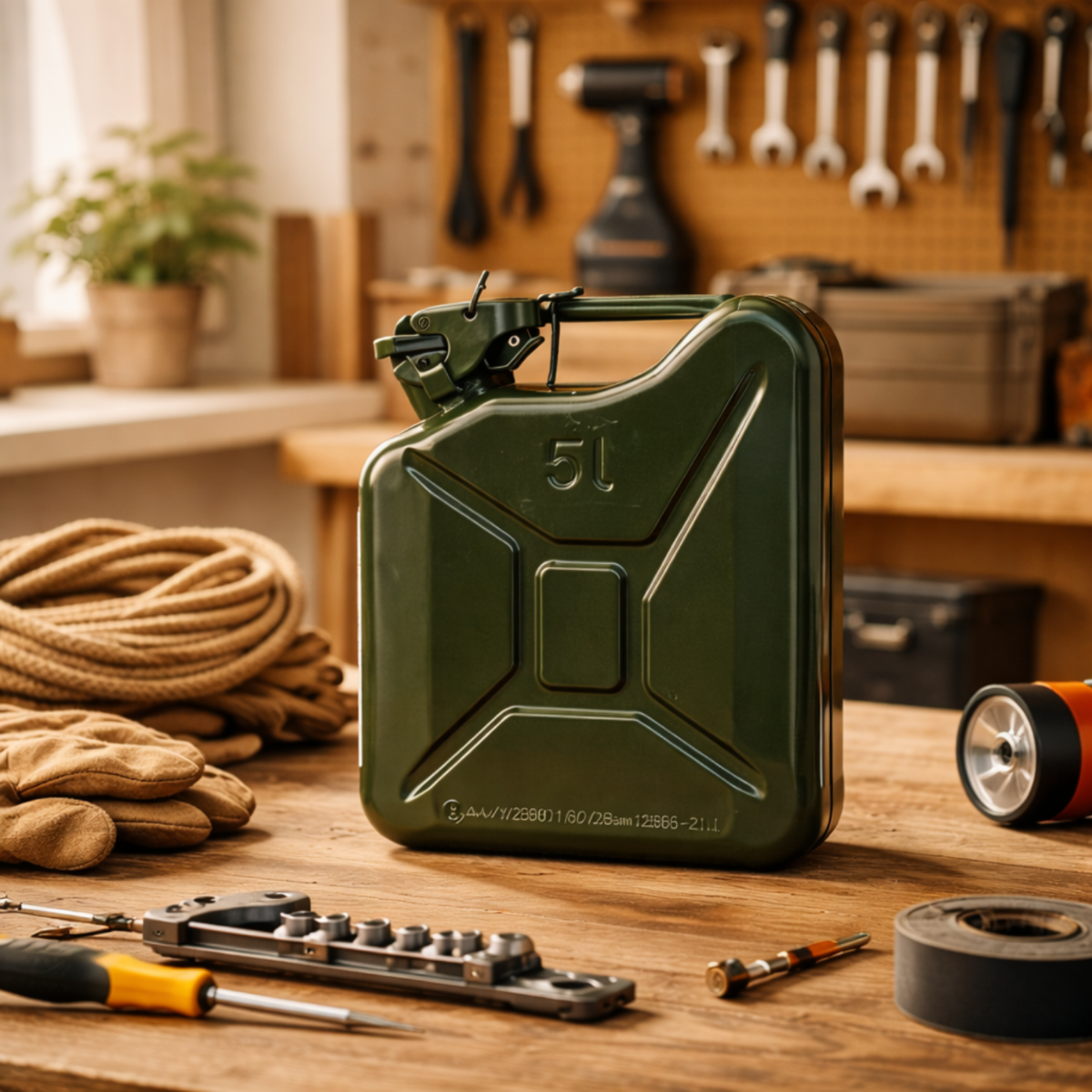 Stalen Jerrycan 5L - Groen - Hoogwaardig staal - Decoratief Item - Origineel Cadeau 1 Stalen Jerrycan 5L - Groen - Hoogwaardig staal - Decoratief Item - Origineel Cadeau