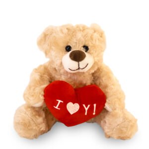 Teddybeer lichtbruin - 20 cm - I love you
