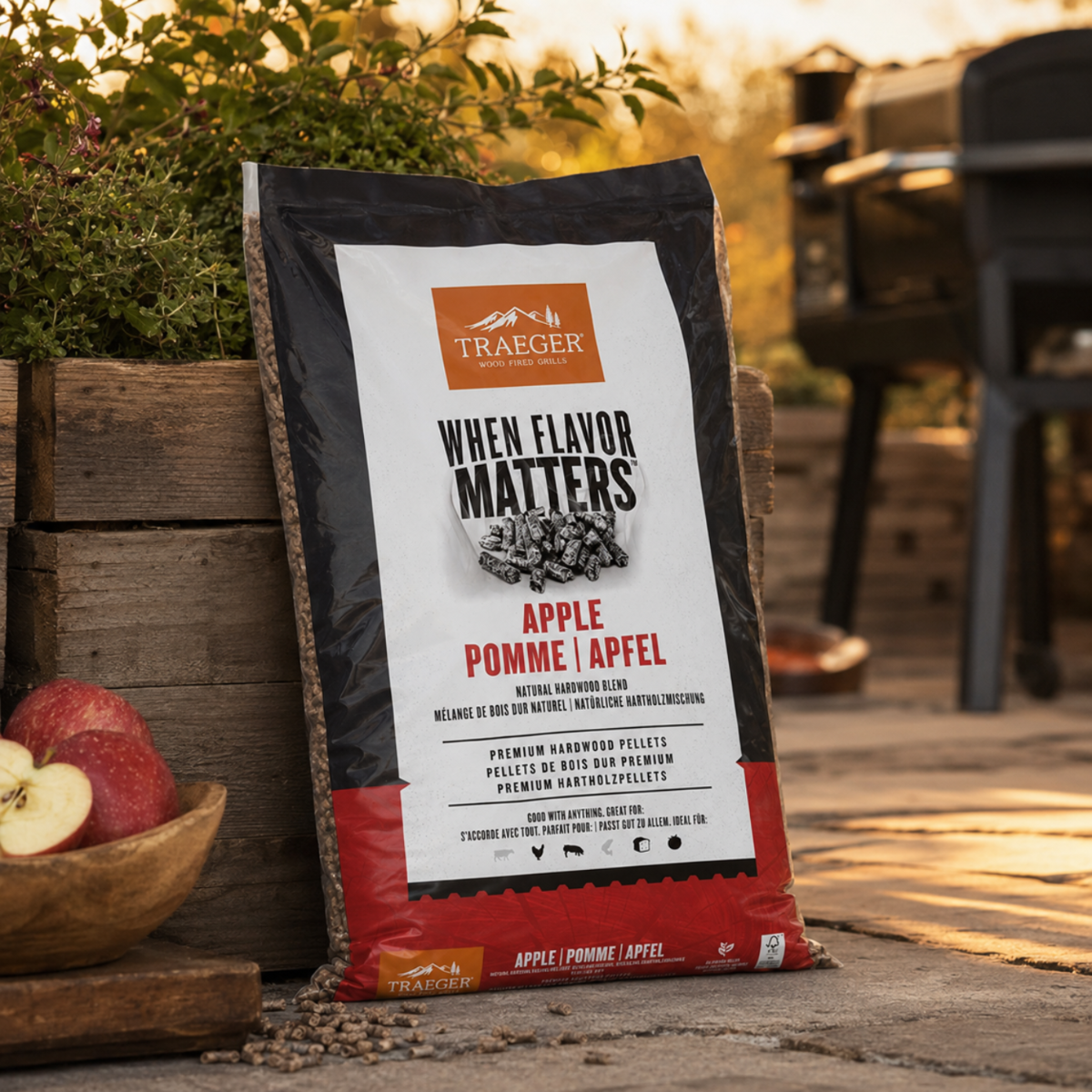 Traeger Apple Pellets 9kg - Premium BBQ Pellets 1 Traeger Apple Pellets 9kg - Premium BBQ Pellets