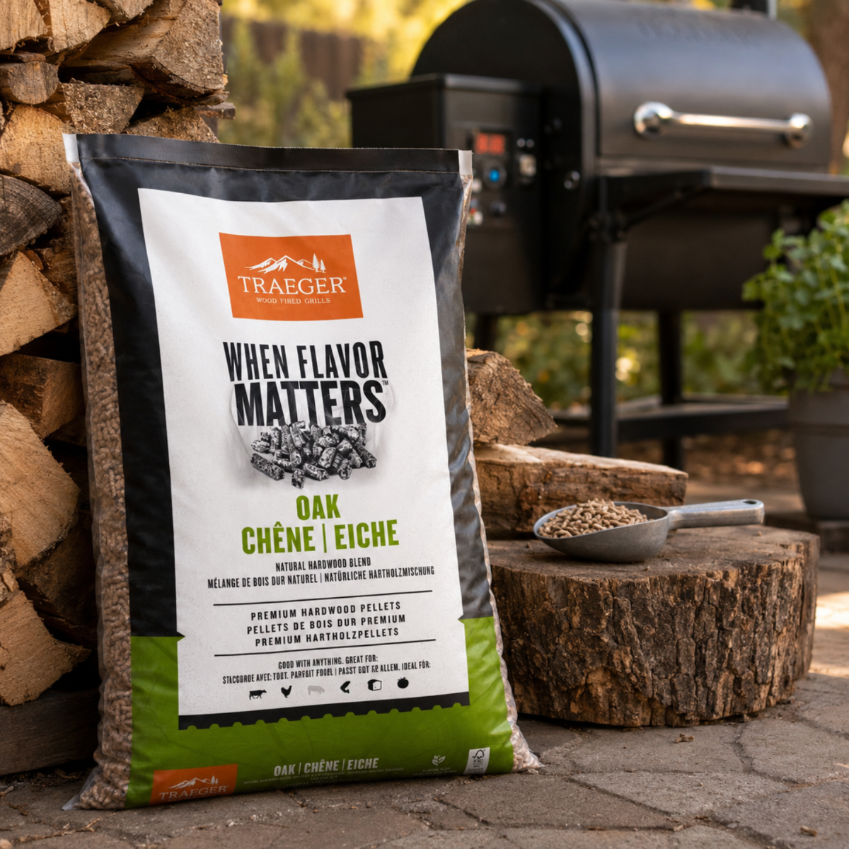 Traeger Oak Pellets 9kg - Premium BBQ Pellets 1 Traeger Oak Pellets 9kg - Premium BBQ Pellets