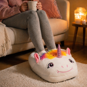 Unicorn Voetwarmer One-Size - Pluizige Sloffen voor Warme Voeten