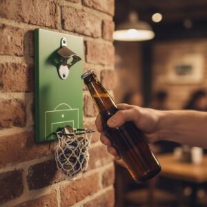 Voetbal Bieropener - Metaal - 20x15 cm - Met Doelnet