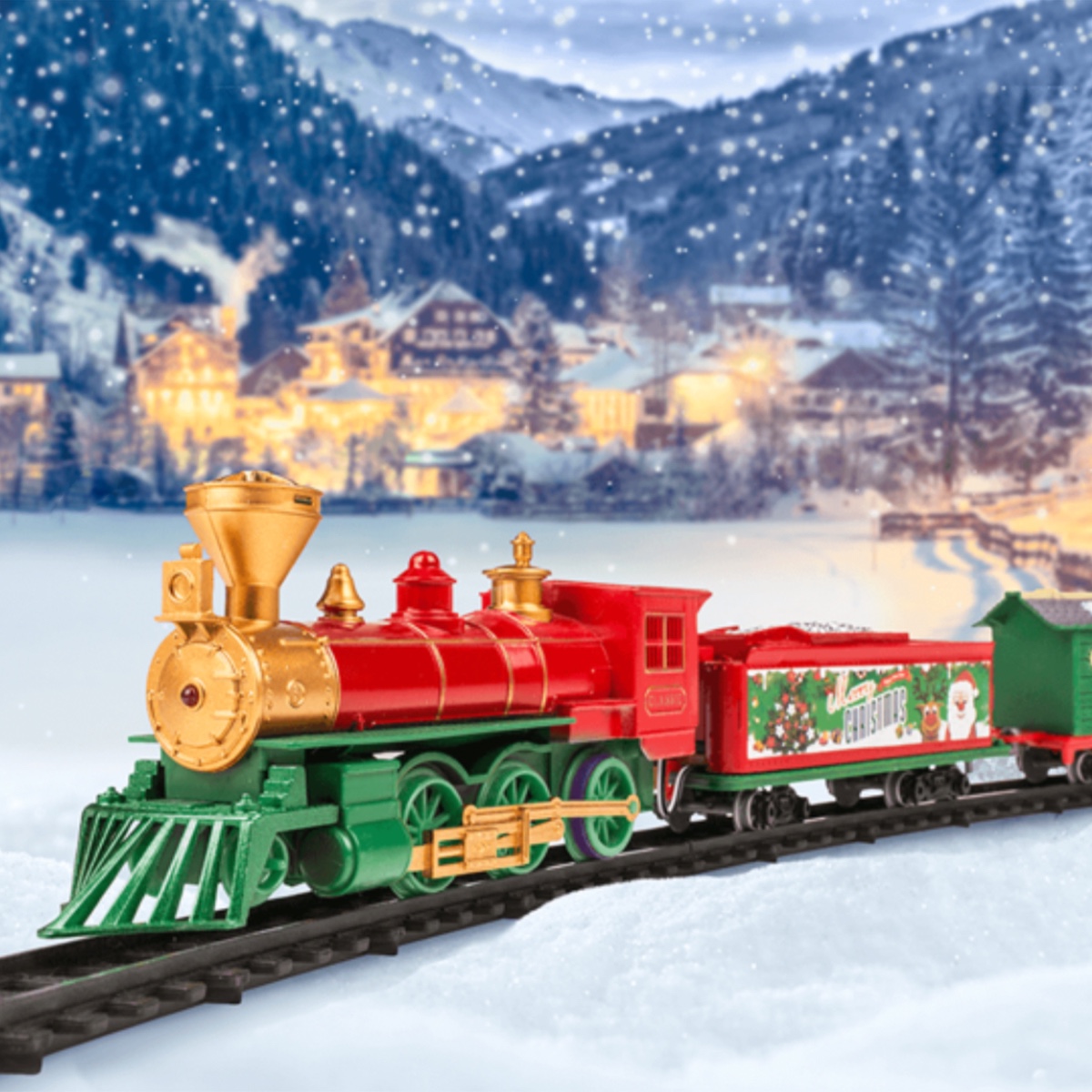 Kersttrein met Licht en Geluid - 17-delig 1 Kersttrein met Licht en Geluid - 17-delig